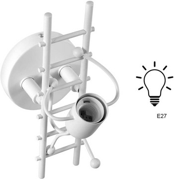 LED стенна лампа Creative E27 Вътрешно осветление Модерна лампа за детска стая Iron Little Man Bedside Bedroom Holding Stails Wall Lights