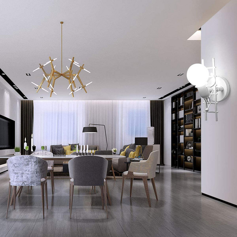 LED sienas lampa Creative E27 iekštelpu apgaismojums Mūsdienīgs bērnu istabas lampa Gludeklis Little Man pie gultas Guļamistaba Dzīvojamās istabas kāpnes Sienas lampas