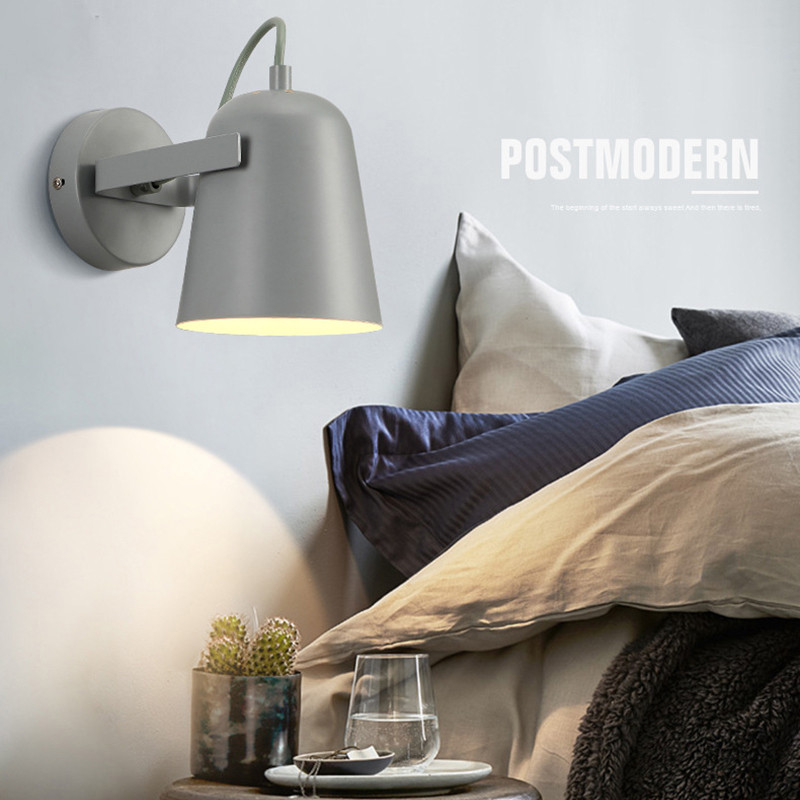 Lampă de perete cu LED-uri Nordic E27, fier Aplice rotative, lumină de interior, bucătărie, dormitor, noptieră, iluminare pentru decorarea sufrageriei