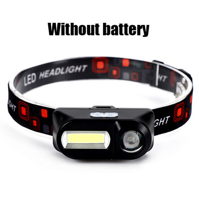 Āra ērta galvas lampa USB uzlādes daudzfunkciju priekšējais lukturis Spēcīga mainīga gaismas diode 6 režīmi XPE+COB spuldzes Priekšējais lukturis