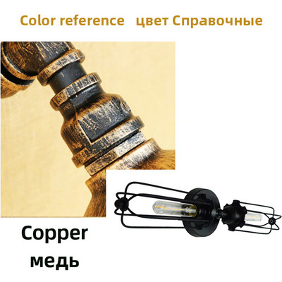 Amerikāņu industriāli kaltas dzelzs sienas lampa ar dubultgalvu Eeja pie gultas Guļamistaba Kafejnīca Koridors Restorāns Gaismas lampa