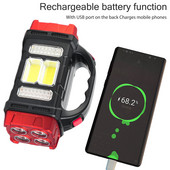 Lumină solară reflector LED portabil Reflector reîncărcabil prin USB Lumină de camping Magnet Lanternă Power Bank Lampă de construcție