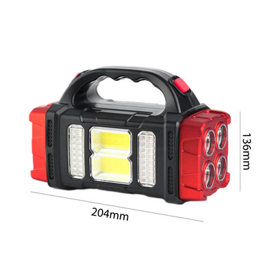 Lumină solară reflector LED portabil Reflector reîncărcabil prin USB Lumină de camping Magnet Lanternă Power Bank Lampă de construcție