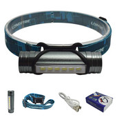 800 lumeni Lanterna frontală cu LED COB 6* far reîncărcabilă prin USB Lanternă cu cap cu LED Lanternă cu cap cu 3 moduri Lanternă Baterie încorporată de 2200 mAh