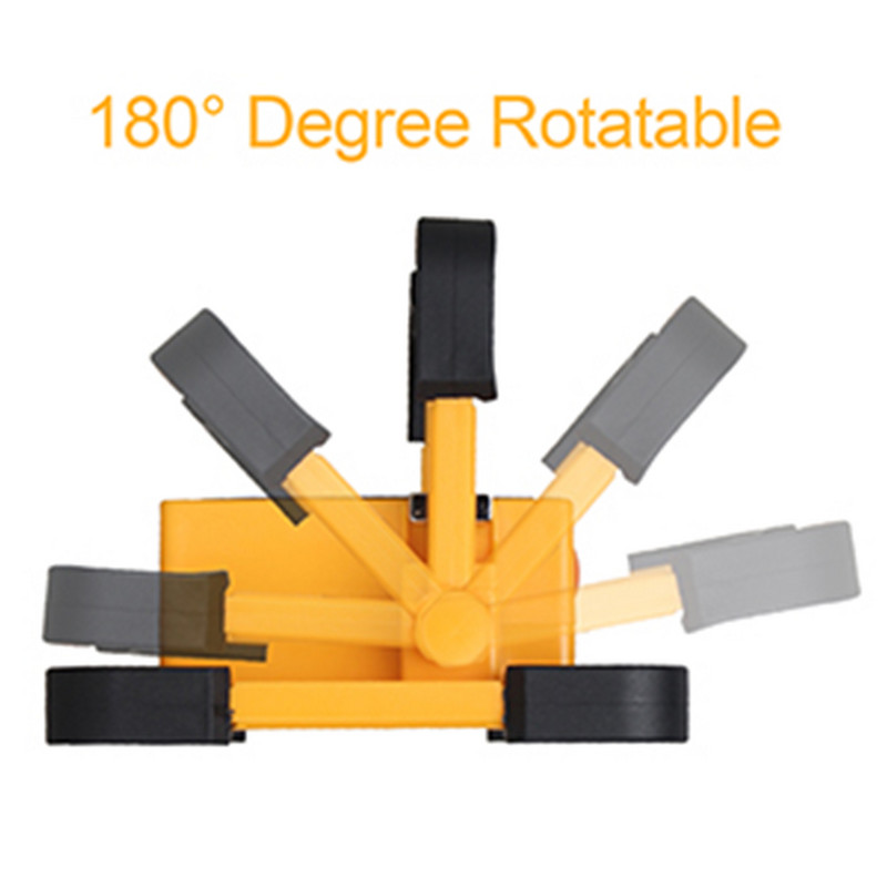 LED saulės darbo lemputė USB įkraunama nešiojama stovyklavimo lempa Powerbank Integruota baterija Prožektorių stovas Magnetinis remonto žibintas