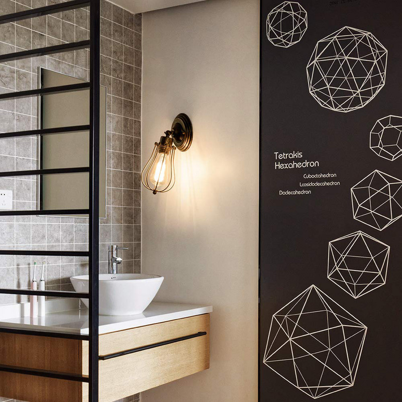 ARTURESTHOME Vintage falikar Ipari világítás Luling állítható aljzat Rusztikus huzal fém ketrec olaj Dörzsölt fali lámpák