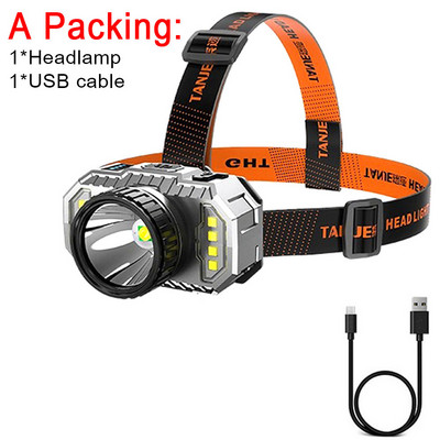 T6 LED Super Bright esilatern Peale paigaldatav taskulamp Tugev valgus väljas matkamiseks laetav ööpüügi esituli