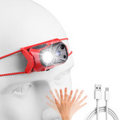 LED-es fényszóró munkahelyi fejlámpa USB újratölthető vízálló fejlámpa Ultrakönnyű mozgásérzékelős fejlámpa kemping túrázáshoz horgászathoz