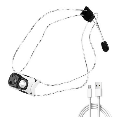 LED-es fényszóró munkahelyi fejlámpa USB újratölthető vízálló fejlámpa Ultrakönnyű mozgásérzékelős fejlámpa kemping túrázáshoz horgászathoz