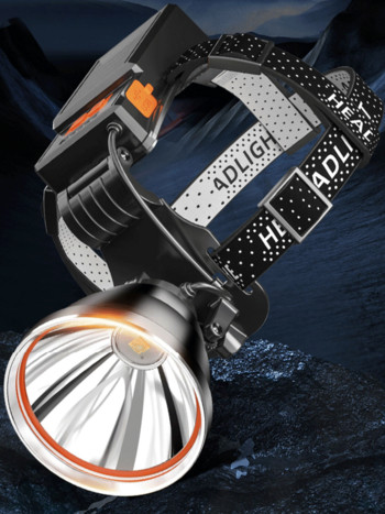 Προβολέας Επαγωγής Προβολέας Επαναφορτιζόμενος προβολέας LED Super Bright Flash Head Light Αδιάβροχος κυνηγετικός φακός κατασκήνωσης