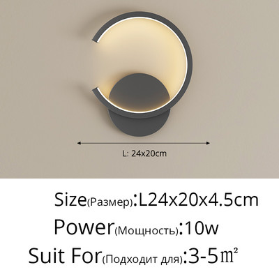 Modern LED fali lámpa világítás Nordic nappali háttér fali lámpa hálószoba éjjeli beltéri világítás négyzet alakú kerek alváz