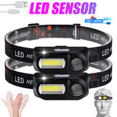 Lanternă portabilă cu LED în aer liber, 6 moduri, reîncărcabilă prin USB, lanternă, lanternă, far cu LED COB, lanternă pentru camping