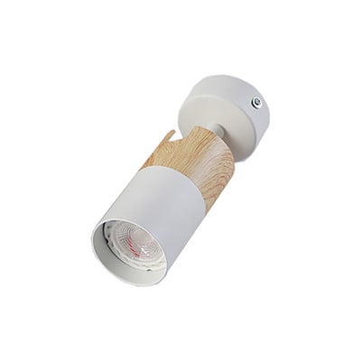 Gu10 uz virsmas montējama sienas lampa, koka graudu griestu apakšējā gaisma 360, regulējams gultas gaismeklis Dzīvojamās istabas Guļamistabas mācību lasīšanas apgaismojums