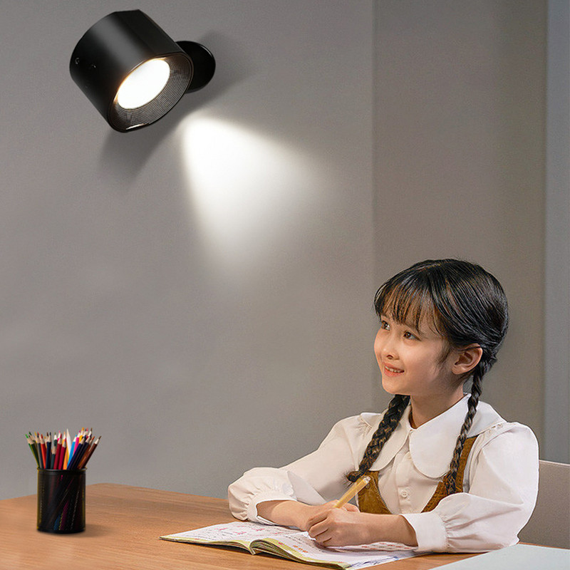 Reguleeritava heledusega LED-seinalamp USB-laetav puute-/kaugjuhtimispult voodiäärsed lugemisvalgustid, sisseehitatud 2000MA aku