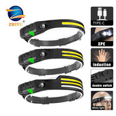 COB LED prenosná baterka s reflektorom, mini multifunkčná silná indukčná čelovka, Cob, vonkajšie dobrodružstvo, rybolov