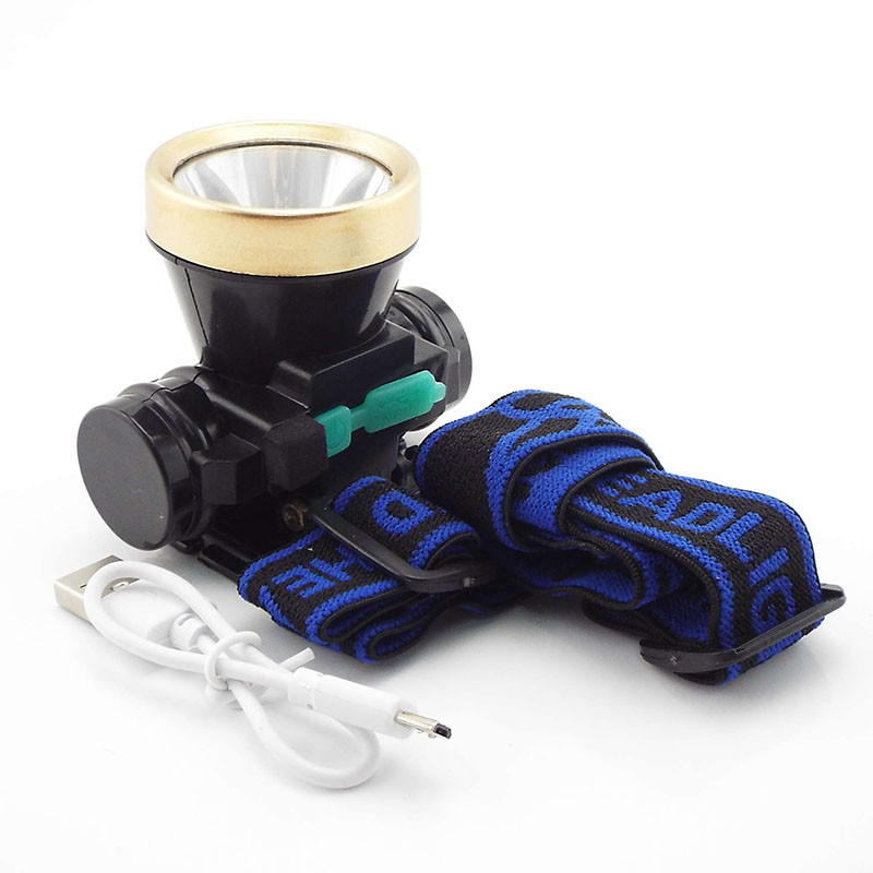 Nabíjateľná USB LED čelovka, predné svetlo, baterky, baterka, kempingové svietidlo.