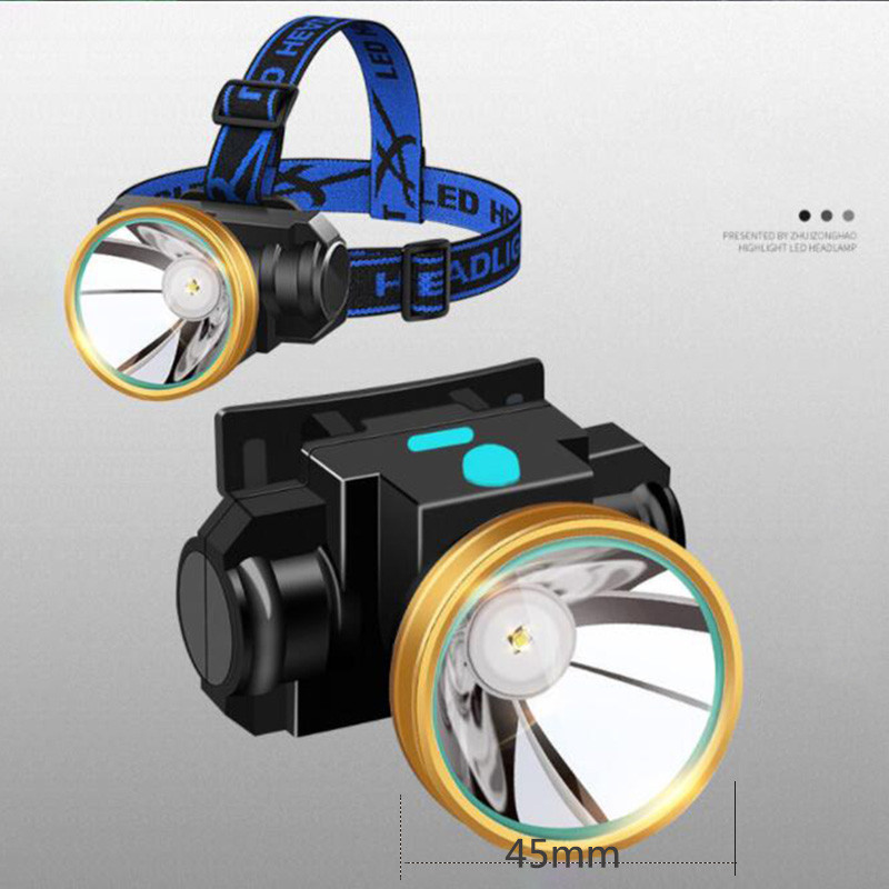 Nabíjateľná USB LED čelovka, predné svetlo, baterky, baterka, kempingové svietidlo.
