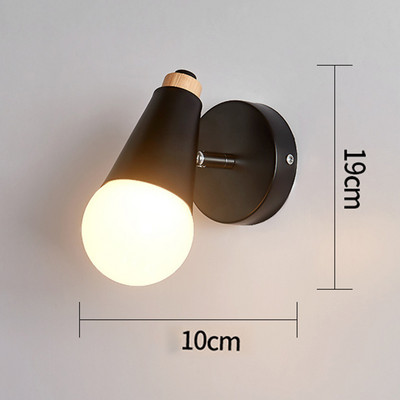 Nordic Deer Antler LED Fali lámpa Tömör fa színes E27 vas fali lámpa Lakberendezési szalon lámpatest Hálószoba éjjeliszekrényhez бра