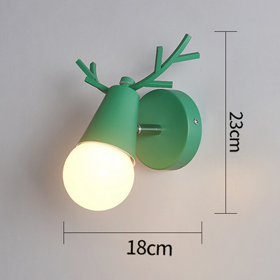 Nordic Deer Antler LED Fali lámpa Tömör fa színes E27 vas fali lámpa Lakberendezési szalon lámpatest Hálószoba éjjeliszekrényhez бра