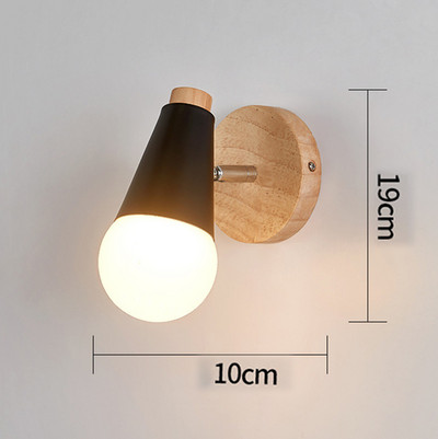 Nordic Deer Antler LED Fali lámpa Tömör fa színes E27 vas fali lámpa Lakberendezési szalon lámpatest Hálószoba éjjeliszekrényhez бра