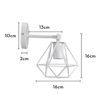 Ipari vintage LED fali lámpa Retro tetőtéri fali lámpa E27 vas lámpabúra kalitka modern beltéri éjjeli világítás pálcalámpa