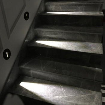 Φωτιστικό τοίχου σκάλας LED 3W χωνευτό φωτιστικό τοίχου AC85-265V Φωτιστικό διαδρόμου Εσωτερική σκάλα Φωτιστικό βήμα για διάδρομο Διάδρομος Απλίκα ποδιών