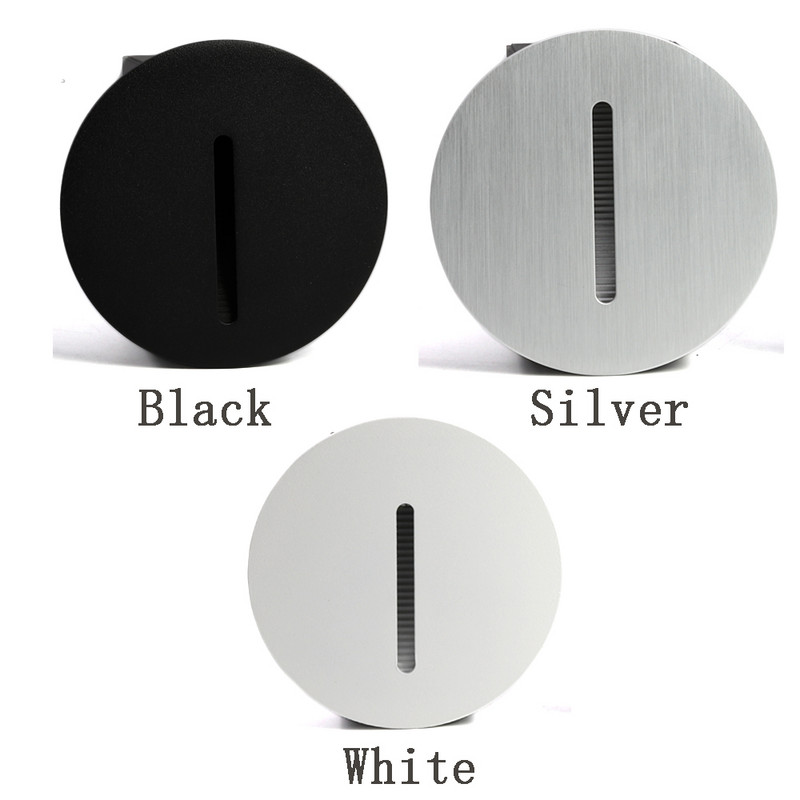 Lampă de perete cu LED încastrat pentru scară, 3W, AC85-265V, pentru coridor, pentru interior, pentru scară, pentru hol, pentru cărare, pentru picioare, lampă