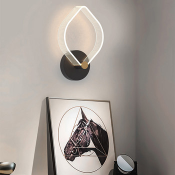 Модерна LED стенна лампа Светлинен аплик за нощно шкафче Коридор Стълби Спалня Всекидневна Nordic Просто домашно декоративно вътрешно осветление