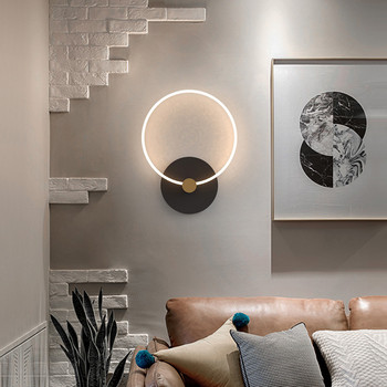 Μοντέρνο επιτοίχιο φωτιστικό LED Φωτεινή απλίκα για διάδρομο δίπλα στο κρεβάτι Σκάλες Υπνοδωμάτιο Σαλόνι Nordic Simple Home Διακοσμητικός εσωτερικός φωτισμός