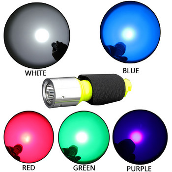 D503 XM-L2 U3 5 Χρώματα Καταδυτικός φακός LED Torch 3800LM Αδιάβροχη υποβρύχια λάμπα φωτός για καταδυτικό φως λαμπαρά επαναφορτιζόμενη