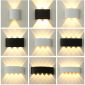 Modern LED fali lámpa vízálló IP65 2/4/6/8/10/12W fali lámpák beltéri lépcsőházi folyosó világítás kültéri kert utcai világítás