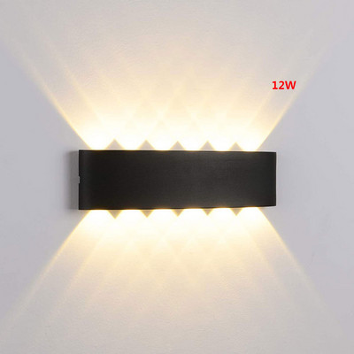 Modern LED fali lámpa vízálló IP65 2/4/6/8/10/12W fali lámpák beltéri lépcsőházi folyosó világítás kültéri kert utcai világítás