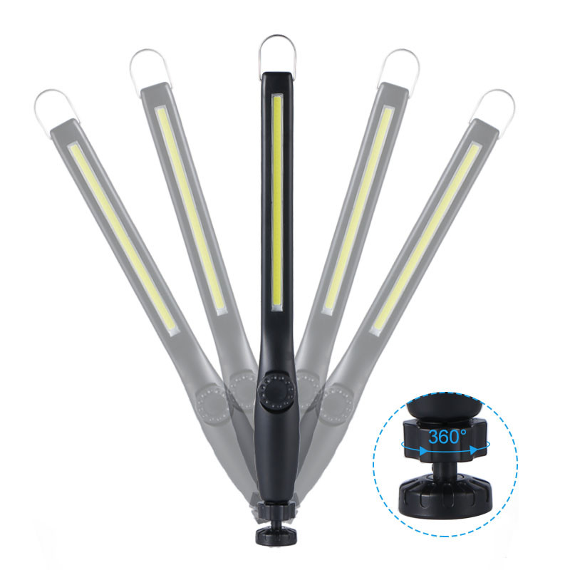 LED-es munkalámpa USB újratölthető COB munkalámpa hordozható mágneses vezeték nélküli ellenőrző lámpa autójavításhoz, otthoni használatra, műhelyhez