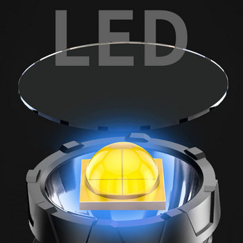 Φακός LED υψηλής ισχύος Ενσωματωμένος επαναφορτιζόμενη μπαταρία Ισχυρός φακός εστίασης Φορητός εξωτερικός φωτισμός