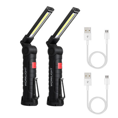 Nové 360° otočné COB LED svietidlo, pracovné svetlo, USB nabíjateľné, prenosné, na kempingové opravy auta, magnetické...