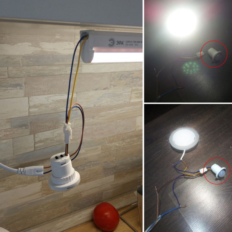 Érzékelő kapcsoló 220V infravörös mozgásérzékelő 110V PIR LED fénykapcsoló világításvezérlés automatikus be/ki indukciós idő késleltetés állítható