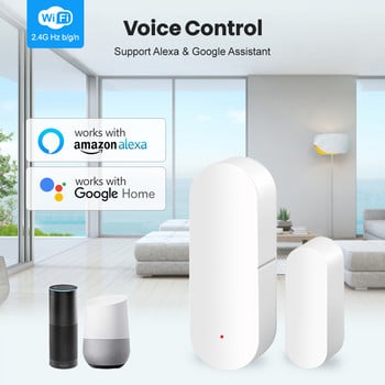 AVATTO Tuya Smart WiFi Zigbee Door Sensor, Door Open / Closed Detectors APP Αισθητήρας παραθύρου Wifi Εργασία με Alexa Google Home