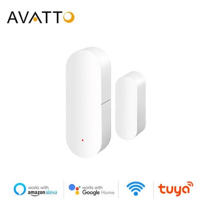AVATTO Tuya Smart WiFi Zigbee Door Sensor, Door Open / Closed Detectors APP Αισθητήρας παραθύρου Wifi Εργασία με Alexa Google Home