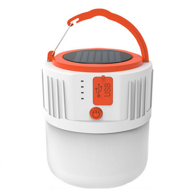 2 pachete de lumină solară de camping LED, reîncărcabilă prin USB, lampă pentru cort, impermeabilă, 5 moduri, lanternă în aer liber pentru drumeții camping