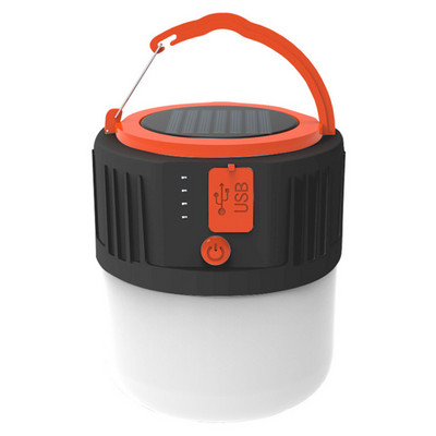 2 pachete de lumină solară de camping LED, reîncărcabilă prin USB, lampă pentru cort, impermeabilă, 5 moduri, lanternă în aer liber pentru drumeții camping