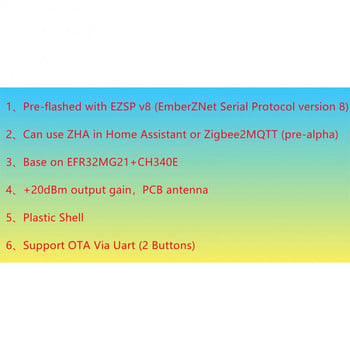 ZigBee 3.0 ZB-GW04 Silicon Labs Universal Gateway USB Dongle Mini EFR32MG21 Universal Open Source Hub USB Dongle