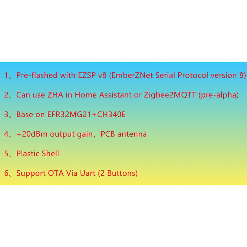 ZigBee 3.0 ZB-GW04 Silicon Labs universālais vārtejas USB sargspraudnis Mini EFR32MG21 universāls atvērtā koda centrmezgla USB sargspraudnis