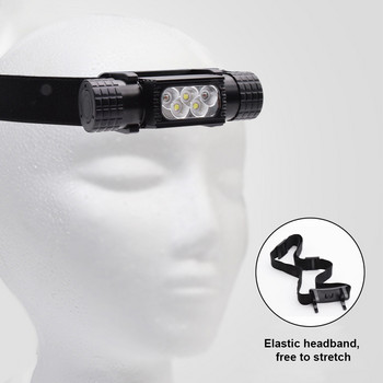 Челник LED фенерче за глава Сензор за движение Преносим разглобяем фар за раница със свободни ръце H05B-GCG2 Синя светлина