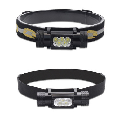 Čelová LED baterka so snímačom pohybu, prenosná odnímateľná, handsfree, cestovná čelová lampa H05B-GCG2, modré svetlo