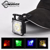 Lampă multifuncțională COB Cap Clip Lumină Mini lampă breloc Lampă de lucru de urgență Cort de camping Lanternă 12 moduri Magnet