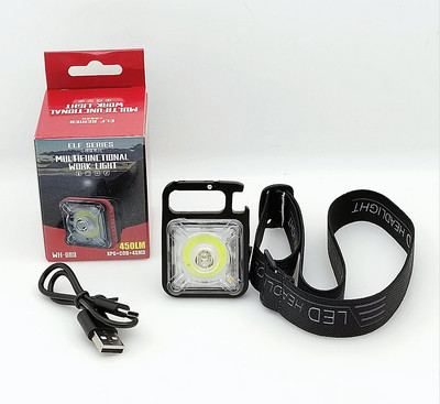 Lampă multifuncțională COB Cap Clip Lumină Mini lampă breloc Lampă de lucru de urgență Cort de camping Lanternă 12 moduri Magnet
