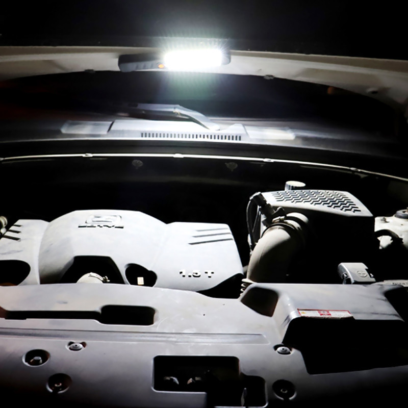 LED darba gaisma Jaudīgs kempinga laternas prožektors, USB uzlādējama darba lampa ar magnēta āķi, ūdensnecaurlaidīgi remonta lukturi, 3 režīmi