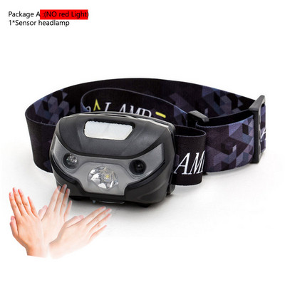 Lanternă puternică, reîncărcabilă prin USB, far cu LED-uri, cu senzor de mișcare, pentru cap, lanternă încorporată cu litiu, lampă pentru lanternă