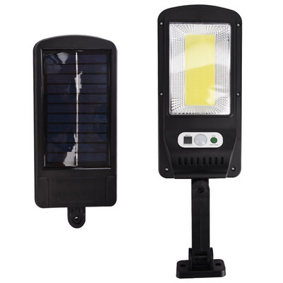 Nagy teljesítményű COB modern fali lámpa kültéri, udvari vízálló napelemes érzékelős lámpa, nincs vezetékes ház, indukciós + fényvezérlés