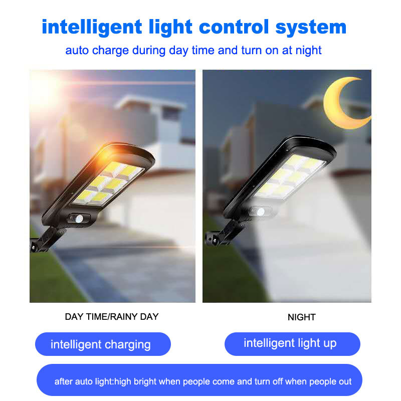 Nagy teljesítményű COB modern fali lámpa kültéri, udvari vízálló napelemes érzékelős lámpa, nincs vezetékes ház, indukciós + fényvezérlés